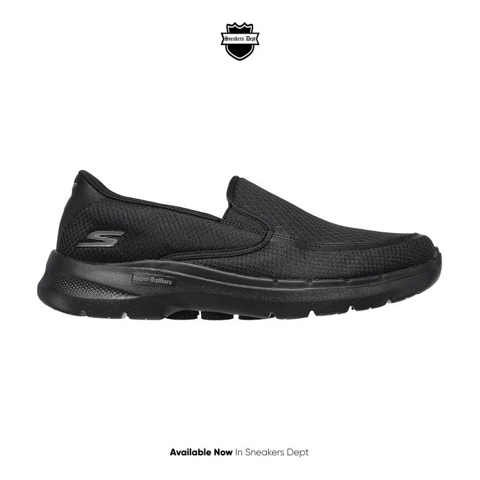 SKECHERS Sepatu Sneakers Pria GO WALK 6 ORVA BLACK 216200BBK ORIGINAL