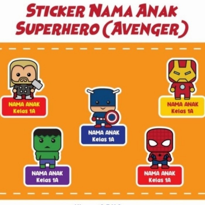 

Stocking Stiker Sablon Label Nama Karakter Untuk Di Baju/ Kain Permanent 35 Pcs