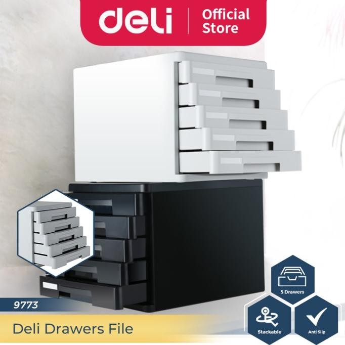 

Deli Rak Penyimpanan 5 Tingkat / 5 Drawers File Cabinet 9773