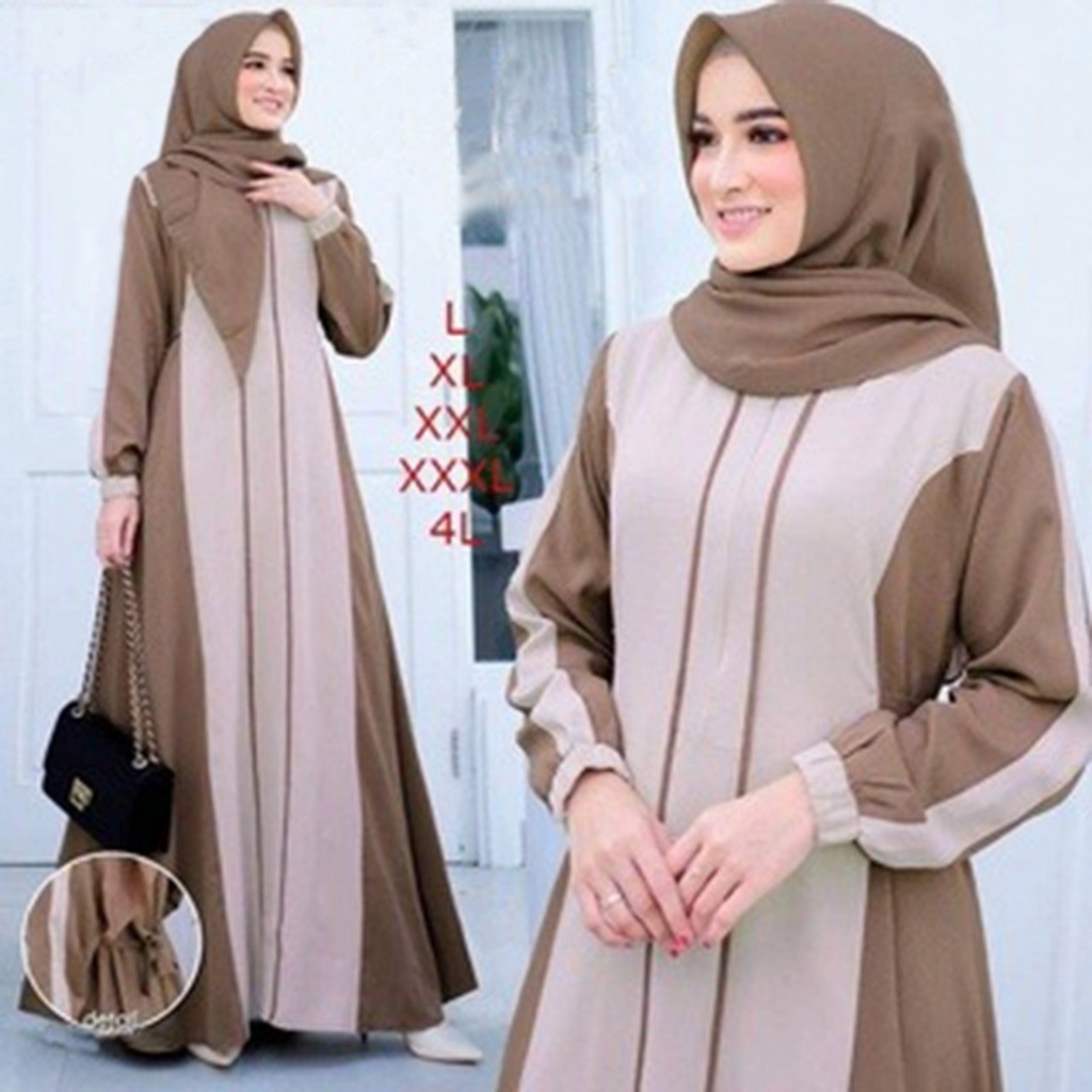 Dress Pesta Kondangan Dres Baju Gamis Model Terbaru Gamis Wsnita Lebaran 2025 Bsju Gamis Syarii Gms 