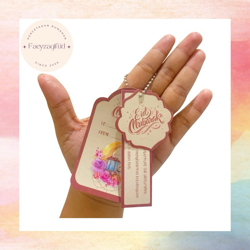 

(1 Hari Selesai) Hangtag Lebaran / Kartu Ucapan Lebaran / Hangtag & Kartu Ucapan Lebaran 3 In 1 /