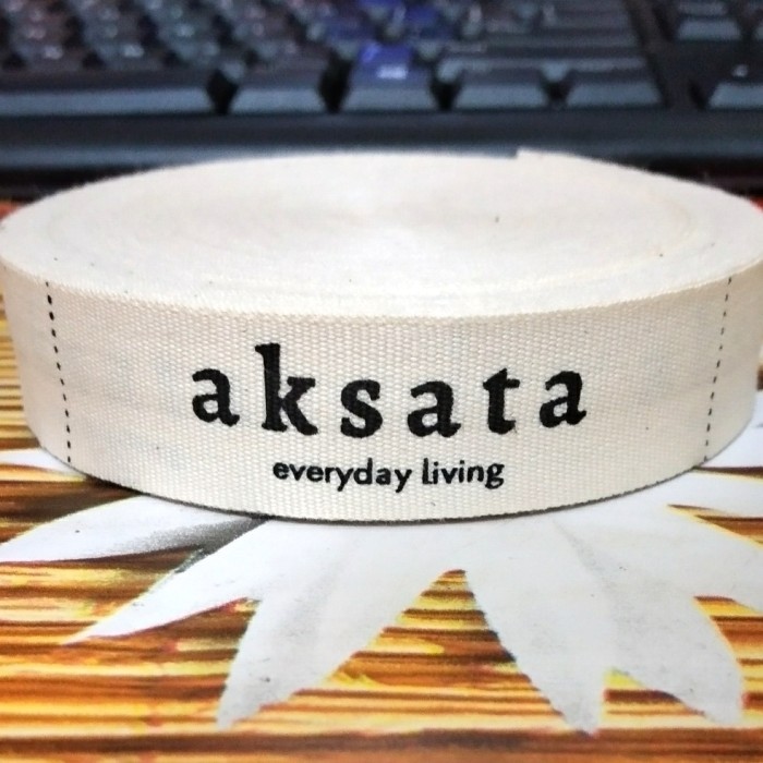 TERBARU - LABEL PITA KATUN 2,5 cm/SABLON PITA