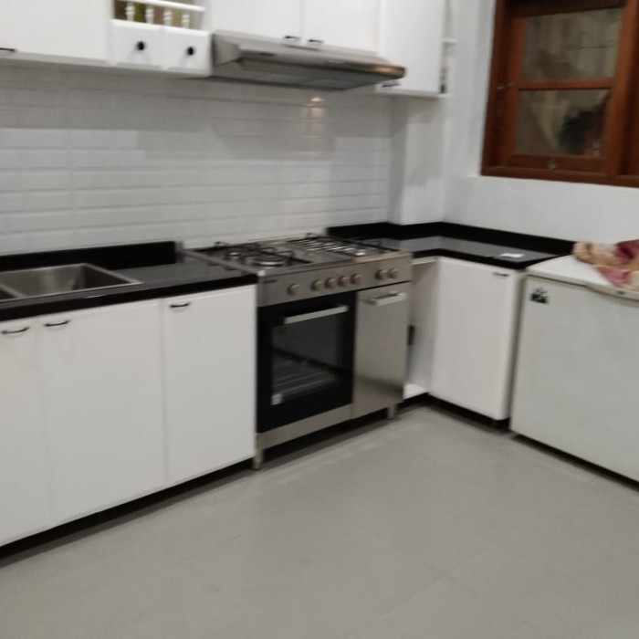 top table granit black gold/ meja kitchen set