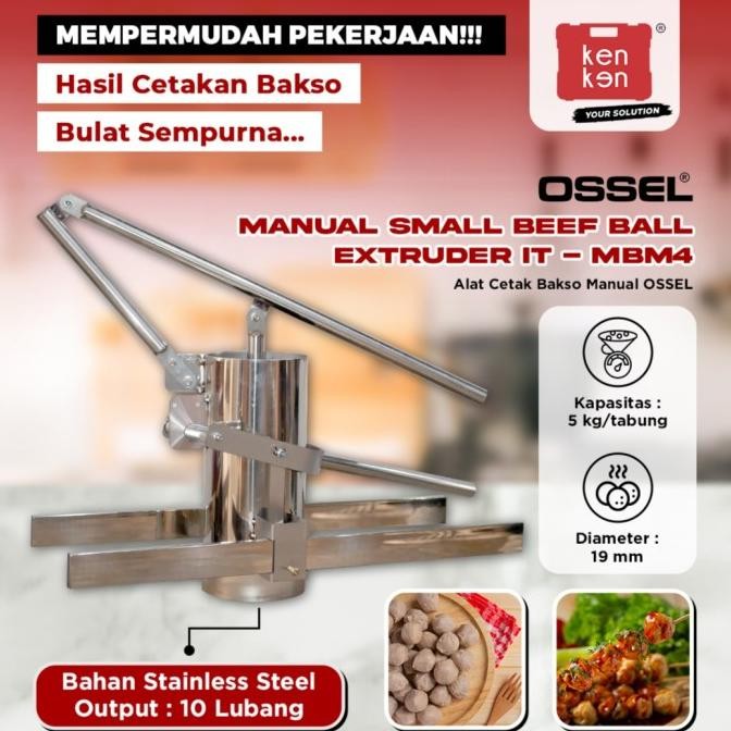 OSSEL Alat Cetak Bakso Cetak Pentol Cetak baso Manual 10 Lubang Ossel