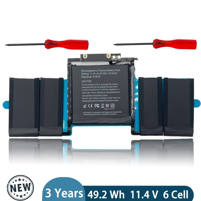 Baterai A1819 Baterai Macbook Pro A1706 Battery A1819 Battery Macbook