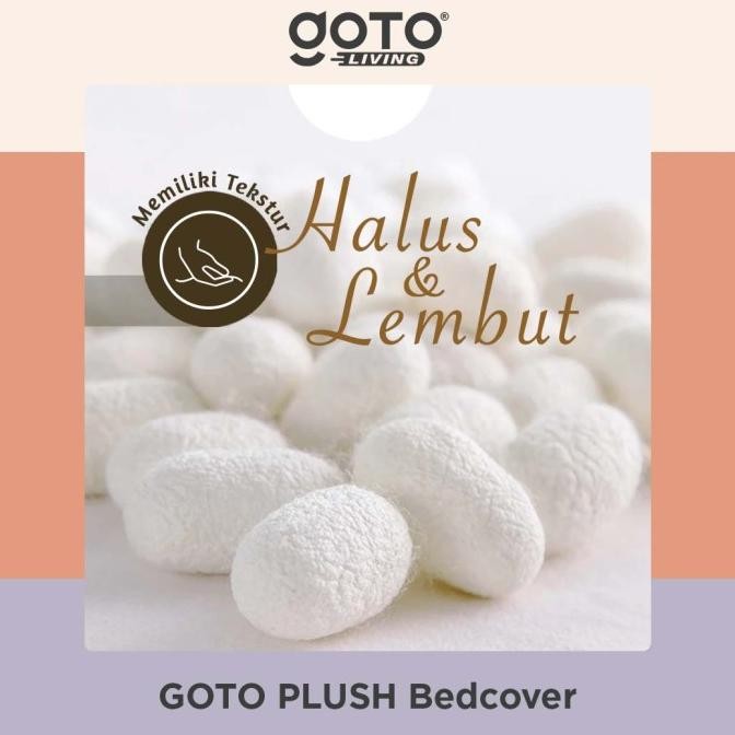 Goto Plush Bed Cover Selimut Dewasa Bedcover Polos Halus Lembut Tebal