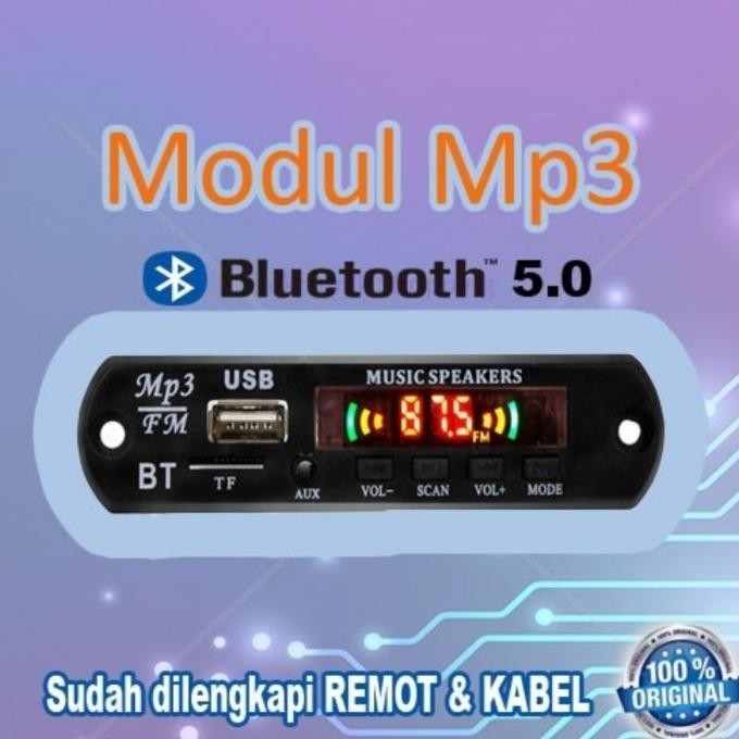 Terlaris Kit Modul Mp3 Bluetooth 12V Mp4 FM Radio AUX TF Card USB Media Player SALE