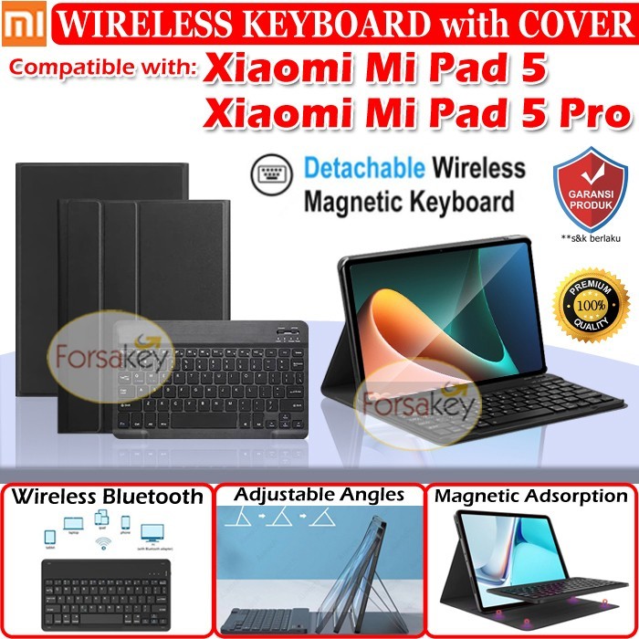 Termurah Xiaomi Mi Pad Mipad 5 Bluetooth Keyboard Cover Case Casing Papan Ketik