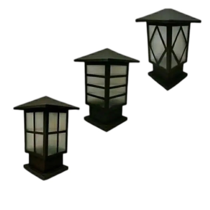 TERBATAS LAMPU HIAS PAGAR PILAR TAMAN MINIMALIS BUAT DI ATAS TIANG PAGAR