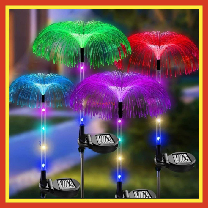 KOMPLIT Lampu Hias Tenaga Surya Solar Cell Panel Taman Dekorasi Halaman LED Jelly Fish Ubur Ubur