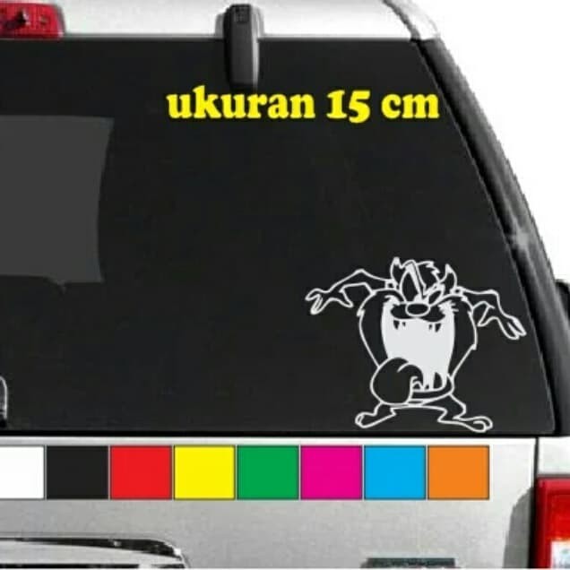 Stiker Tazmania Kaca Mobil Belakang Cutting Sticker Kartun