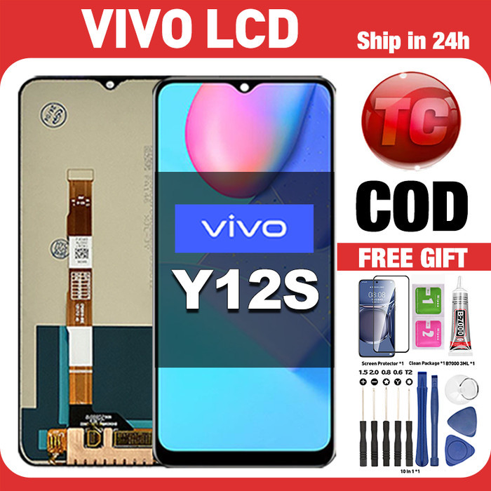 Original Lcd VIVO Y12S fullset ori asli Layar hp touchscreen Sentuh Versi Tinggi COD