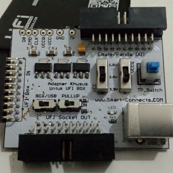SMART CONNECTS Direct ISP emmc Adapter dgn tambahan VCC VCCQ External