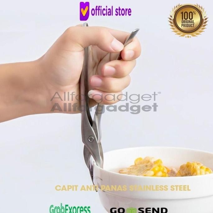 Xp87 Huohou Penjepit Panci Anti Panas Stainless Steel Penjepit Piring