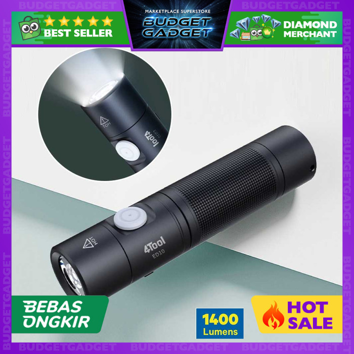 NexTool 4Tool Senter LED Flashlight Type C Rechargeable 1400lm - ED10