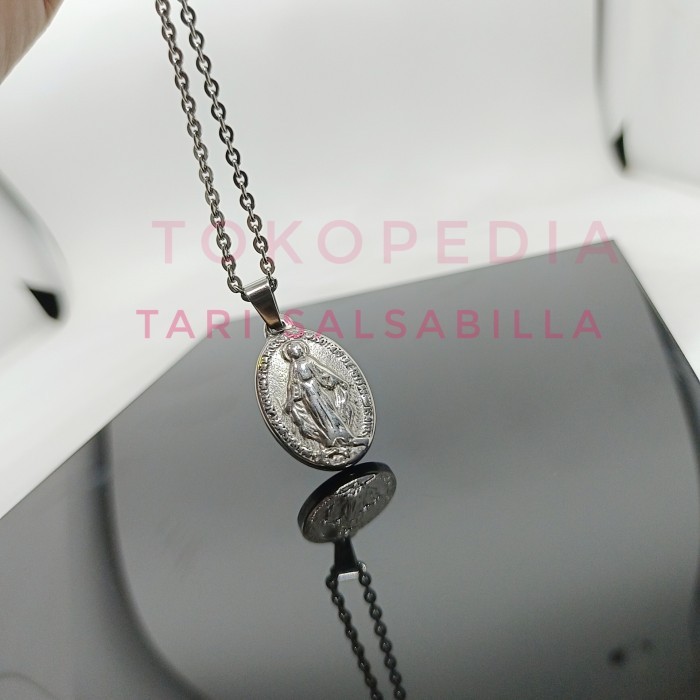 kalung Titanium medali bunda maria aksesoris