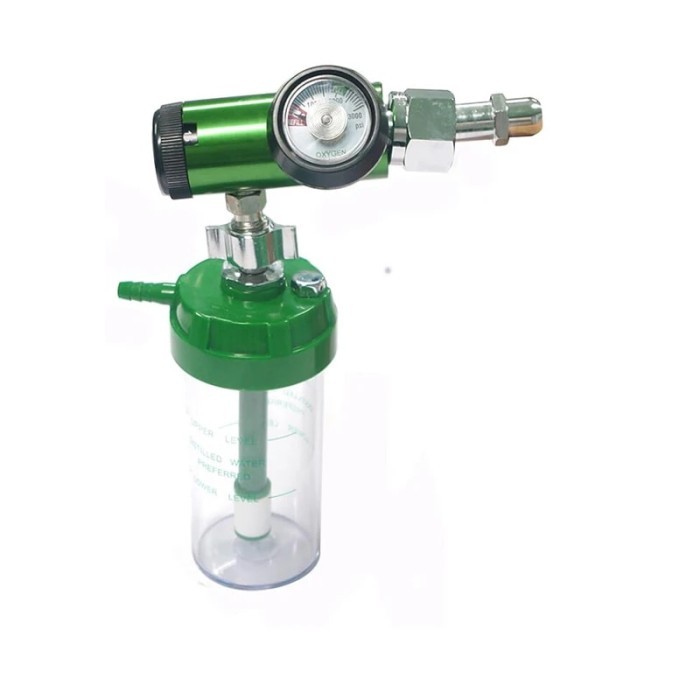 MEDICAL GAS OXYGEN PRESSURE REGULATOR CGA540 CGA870 DISS WITH HUMIDIFI