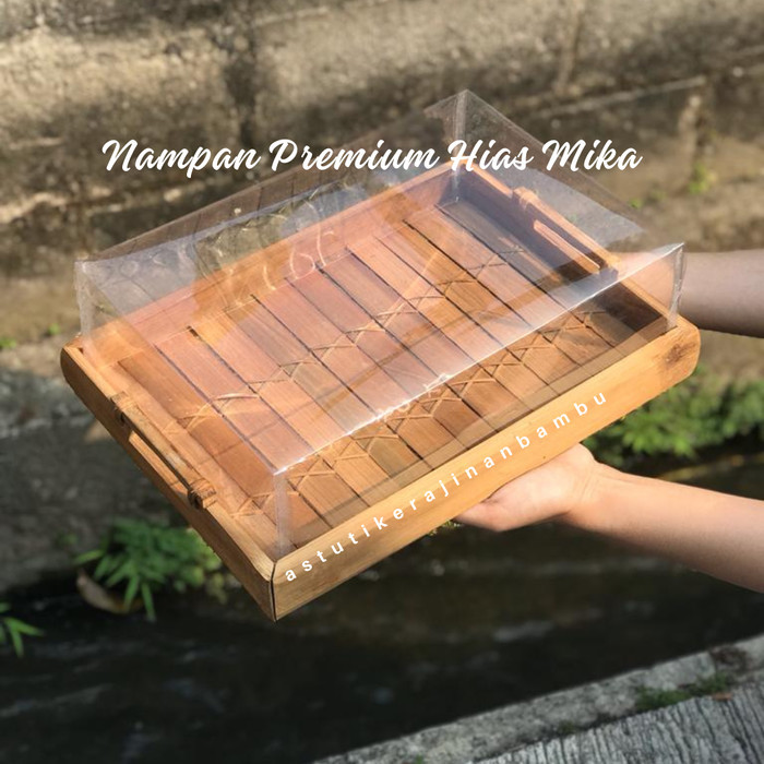 Nampan Premium Bambu Hias Mika Kotak Hantaran Nampan Hantaran
