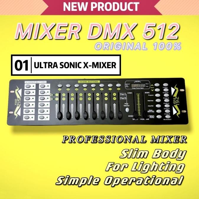 Mixer Lampu LED LIGHTING DMX Console All in One LED