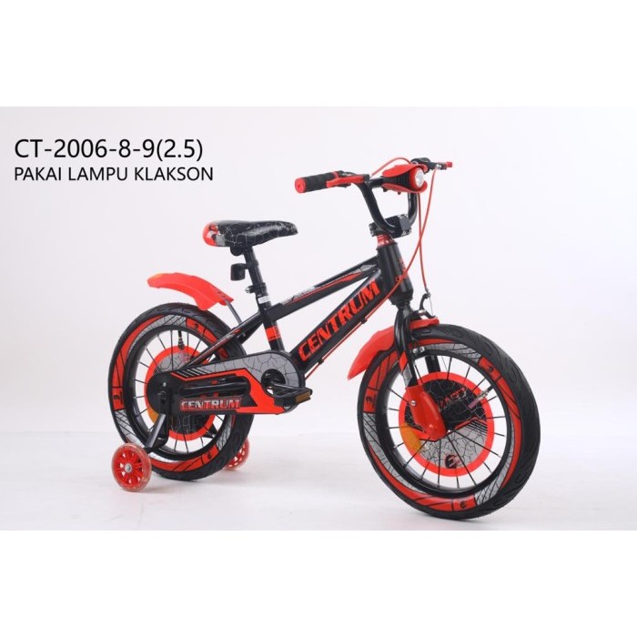 TERBARU Sepeda Anak Cowok BMX Mini Centrum 12 16 18 inch Roda 4 Lampu+Klakson