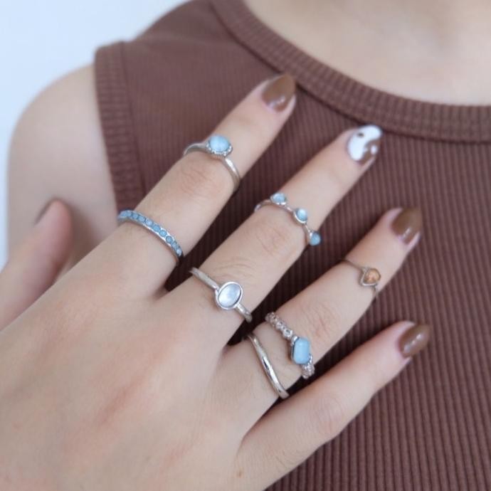 Aquamarine Stacking Ring