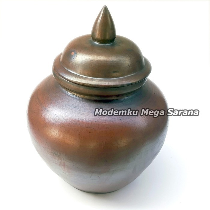 Gentong Tanah Liat Gerabah Tempat Wadah Beras Genthong Simpan Penyimpanan - 20 Liter - Diameter 35