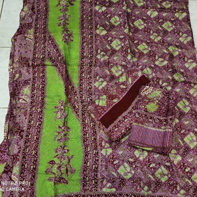 || Best seller  ~`~ kain batik cirebon batik fariza viscose semi sutra cap tulis sarimbit ||~~~