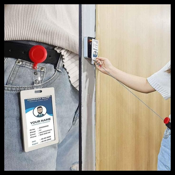 

terbaru !!! (1 box = 100 pcs) gantungan id card transparant / yoyo name tag solid / yoyo standart combo / id holder yoyo transparant ready