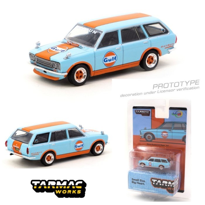 T64G-026-GULF TARMAC WORKS DATSUN BLUEBIRD 510 WAGON GULF DIECAST