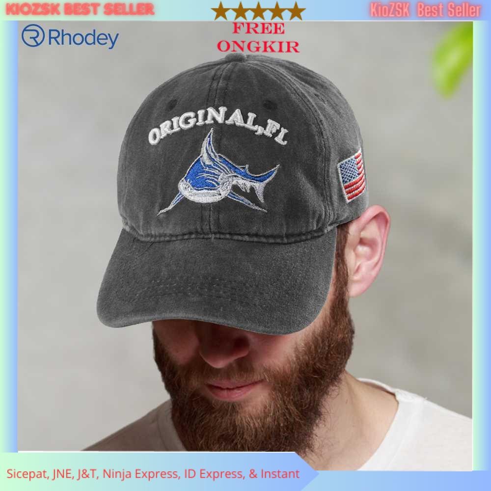 Topi Baseball Cap Model Shark Original FL - Gray