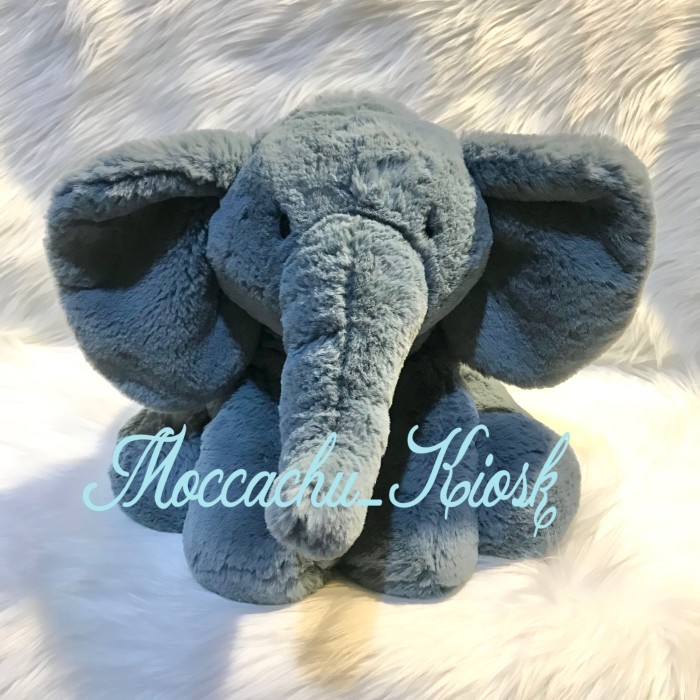 Jellycat Huggady Elephant Large / boneka gajah biru besar