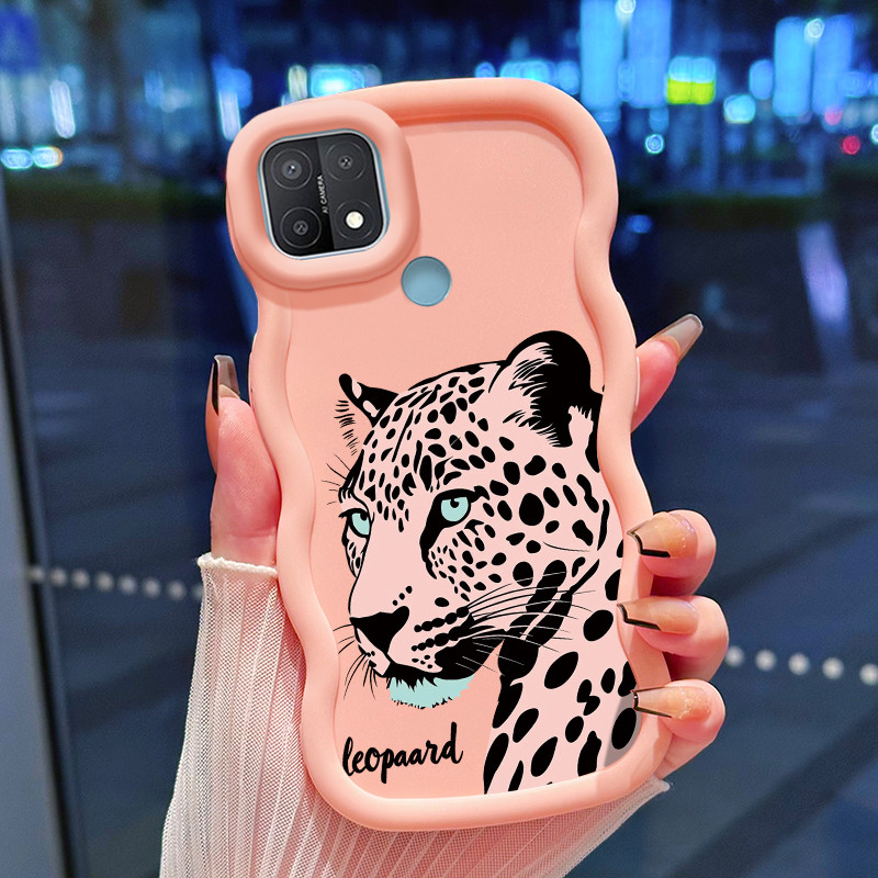 Casing Hp Untuk OPPO A15 A15s A35 4G Case Casing Kesing HP macan tutul Softcase Macaron baru sampul 