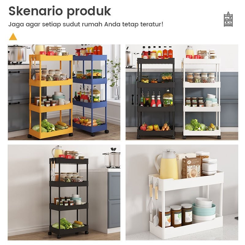 Q8Q SAKULA COD RAK PERSEGI DAPUR PLASTIK 4 N RAK YEYE RAK KAMAR MANDI SQUARE RAK SERBAGUNA DENGAN