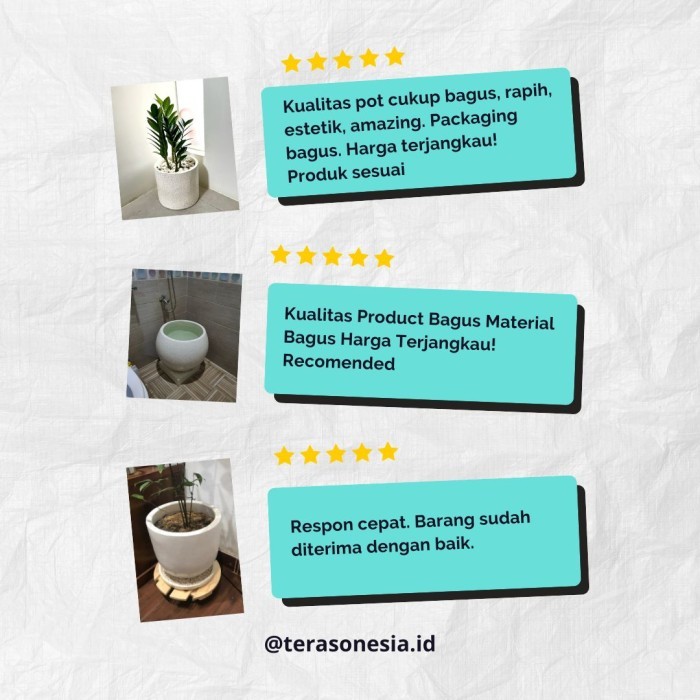BAK MANDI TERASO MELON + TATAKAN/ BAK MANDI TERAZZO MODEL GENTONG