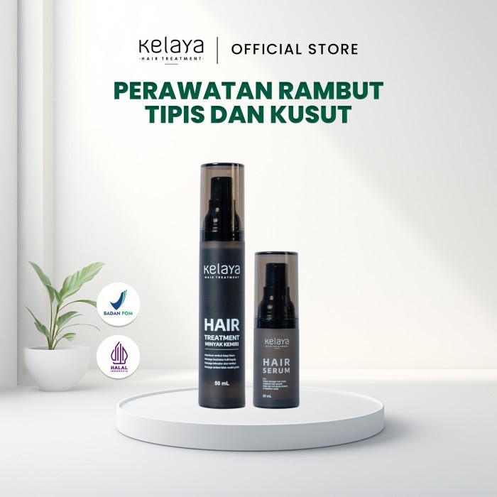 

TERLENGKAP Kelaya Hair Treatment Minyak Kemiri 50ml + Hair Serum 20ml