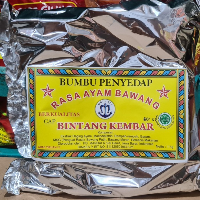 

PROMO SPECIAL BUMBU PENYEDAP BINTANG KEMBAR AYAM BAWANG 1KG/ BUMBU TABUR KG AN