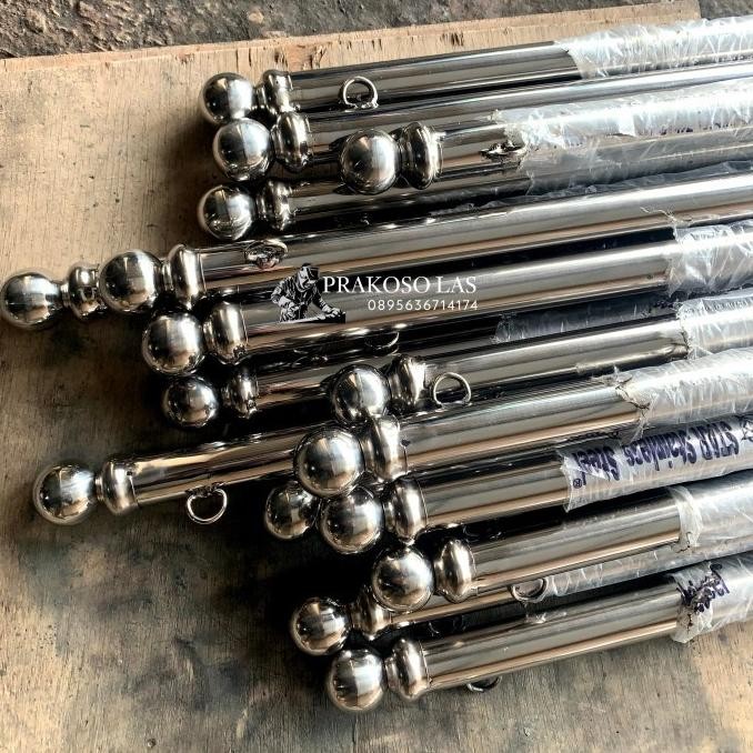 || PROMO  ~`~ PALING LARIS Tiang Bendera Stainless Outdoor 3 M COD ||~~~