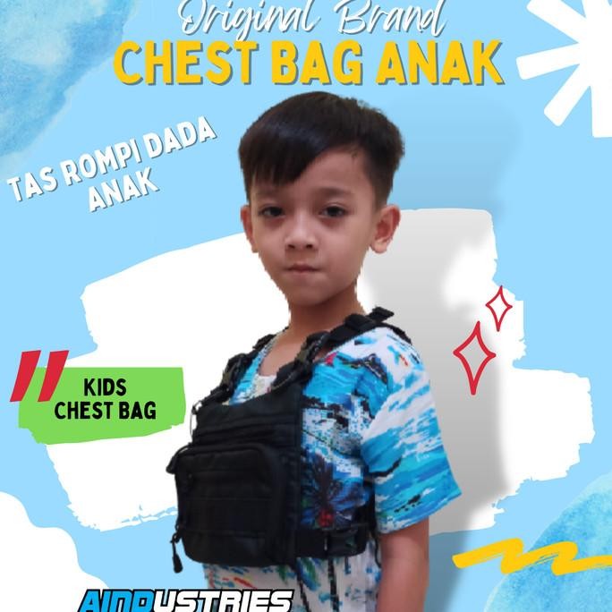 Tas Dada Tactical Anak chest bag Polisi Cilik TNI Army Rompi Anak