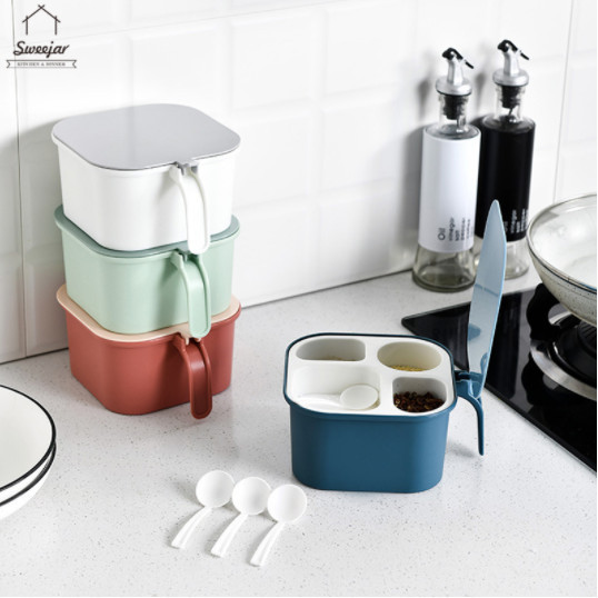 

DISKON Spice Box Storage / Kotak Bumbu / Tempat Bumbu 4 Pcs Import