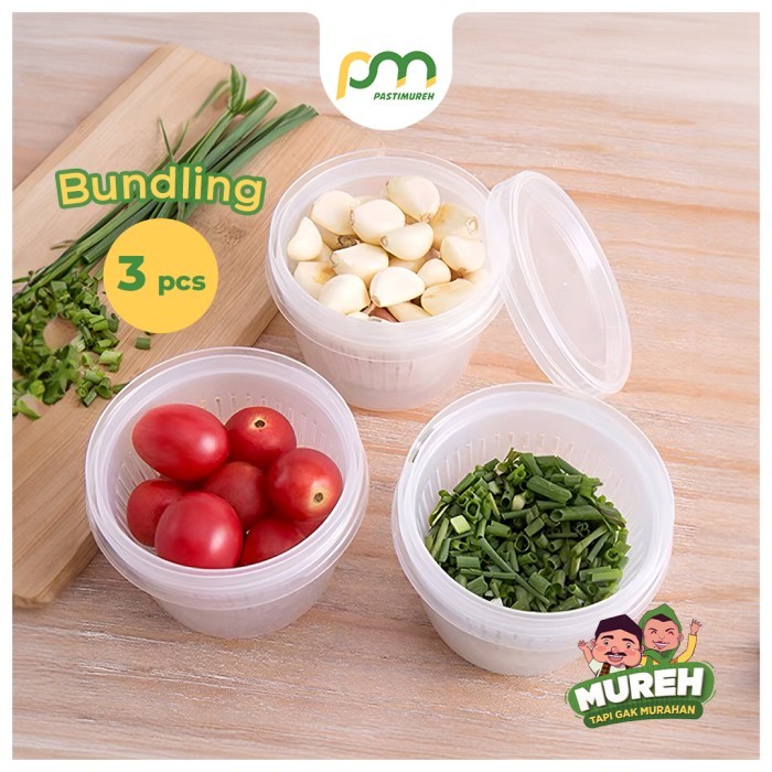 

PROMO SPECIAL PASTIMUREH PAKET GIMI - Wadah Saringan Bumbu Bawang Wadah Penyimpanan Serbaguna Bentuk