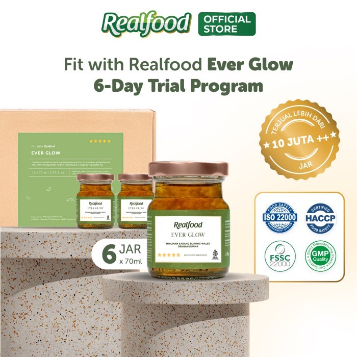 

Best Seller Realfood Trial Ever Glow Sarang Burung Walet + Ekstrak Kurma