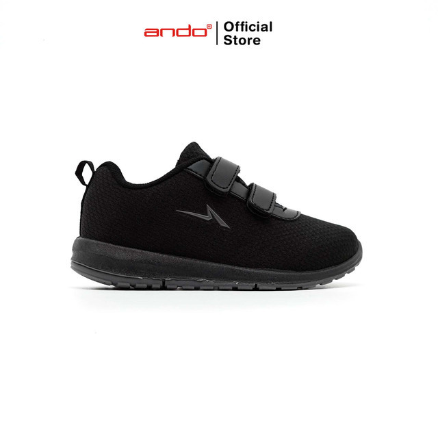 Ando Official Sepatu Sneakers Nitta Duo V Anak - Hitam/Hitam