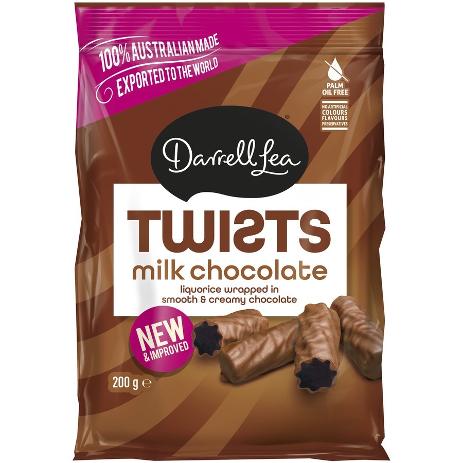 

Darrell Lea Twists Milk Chocolate Australia