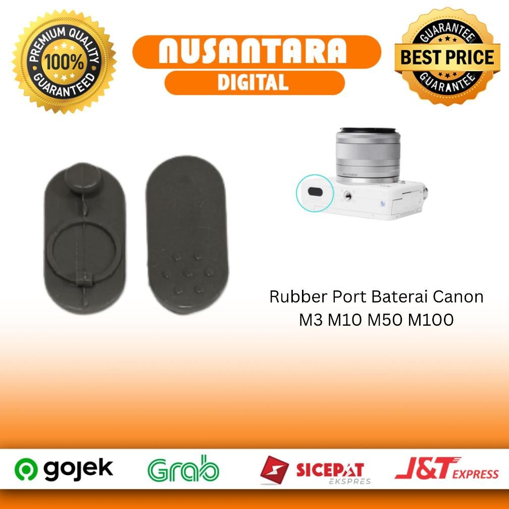 SALE Port Rubber Karet Tutup Battery Baterai Canon EOS-M M3 M6 Mark II M10 M100 M200 M50 Mark II dgh