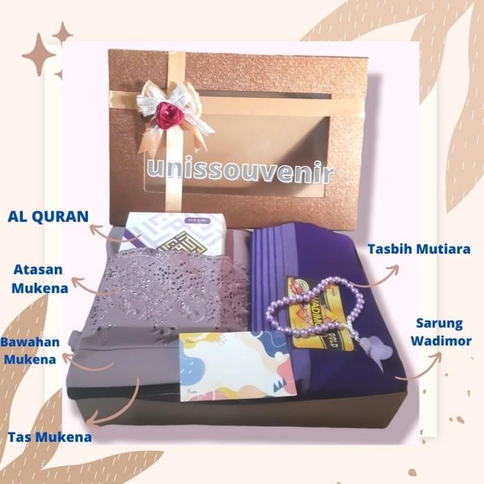 Hampers Mukena Khadijah Paket Tas Mukena Couple Pernikahan / Seserahan lembut premium