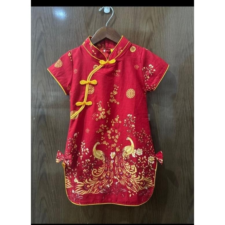 CR - BABY-13Y / CHEONGSAM ANAK CEWEK / CHEONGSAM DRESS ANAK / CHEONGSAM ANAK PEREMPUAN / BAJU IMLEK 