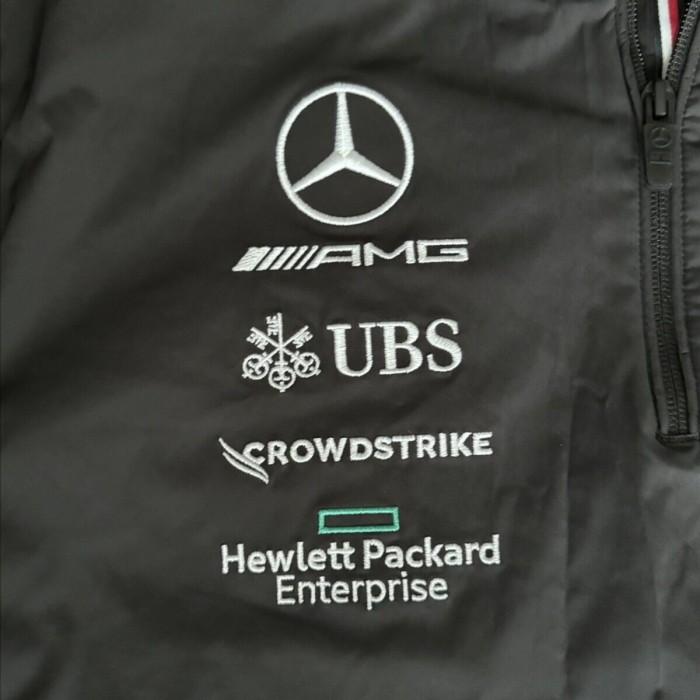 Mercedes-AMG F1 2022 RARE Team Issue Half Zip Sweat Jacket. Jaket Sweater Pria Formula 1