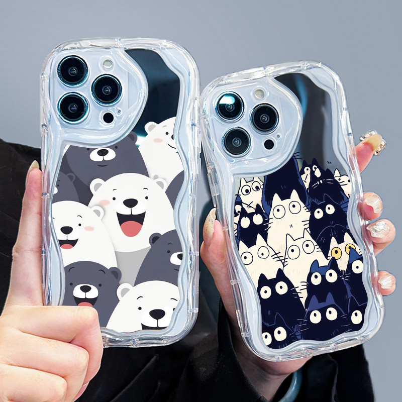 Casing Hp Untuk VIVO S1 VIVO S1 Pro Case Casing penuh beruang Softcase transparan baru HP Kesing pel
