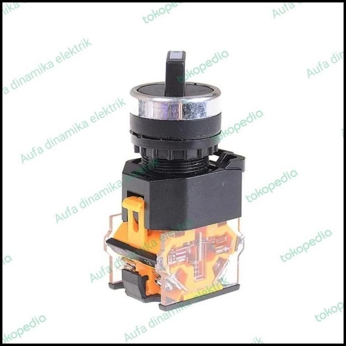 Selector Switch 22mm Spring Return 3 3Posisi ON-OFF-ON.