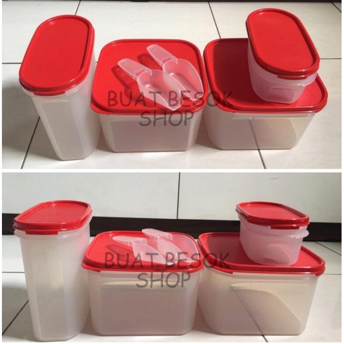 Toples Set Food Container Serbaguna Tupperware Queen Collection